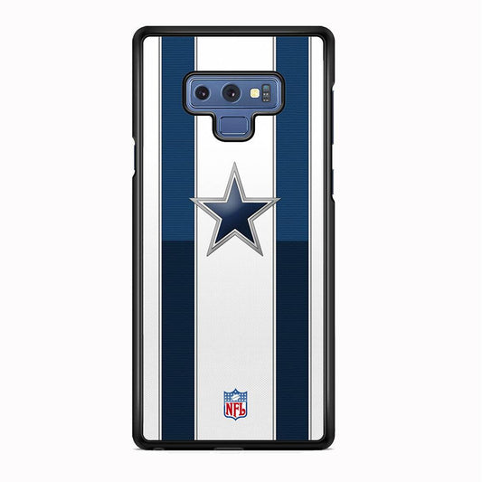 NFL Dallas Cowboys Light Glow Samsung Galaxy Note 9 Case-Rubber Black (2D Case)-Oxvistore