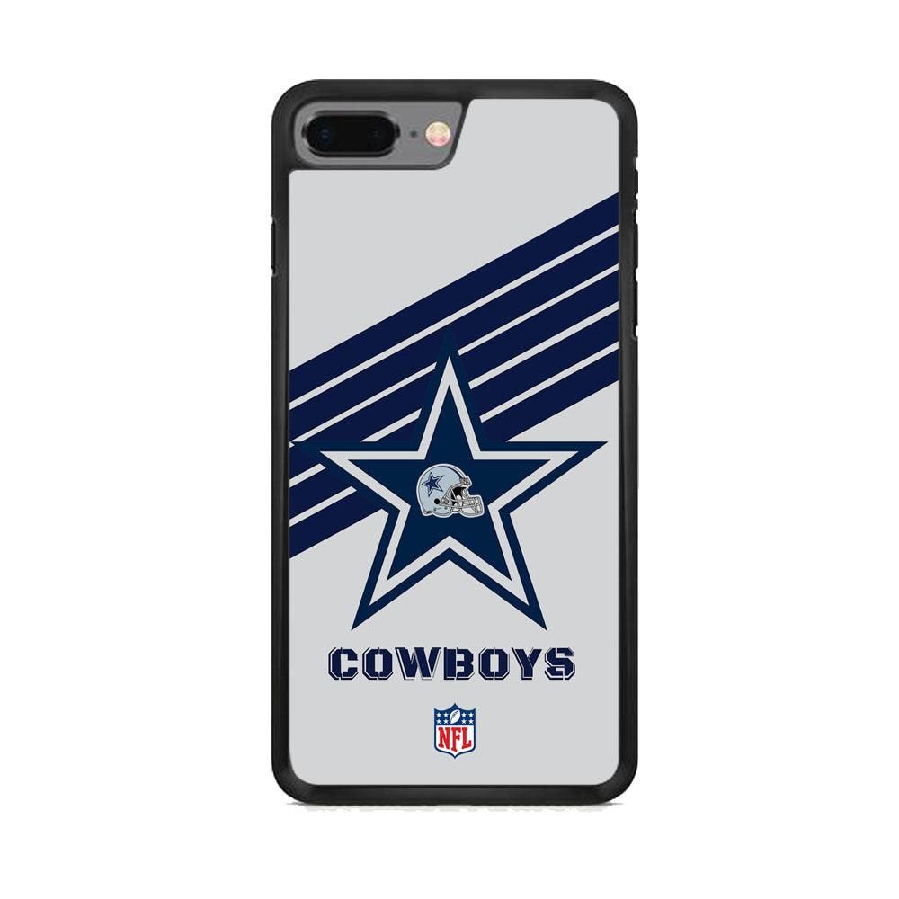 NFL Dallas Cowboys Prime Star iPhone 8 Plus Case-Rubber Black (2D Case)-Oxvistore