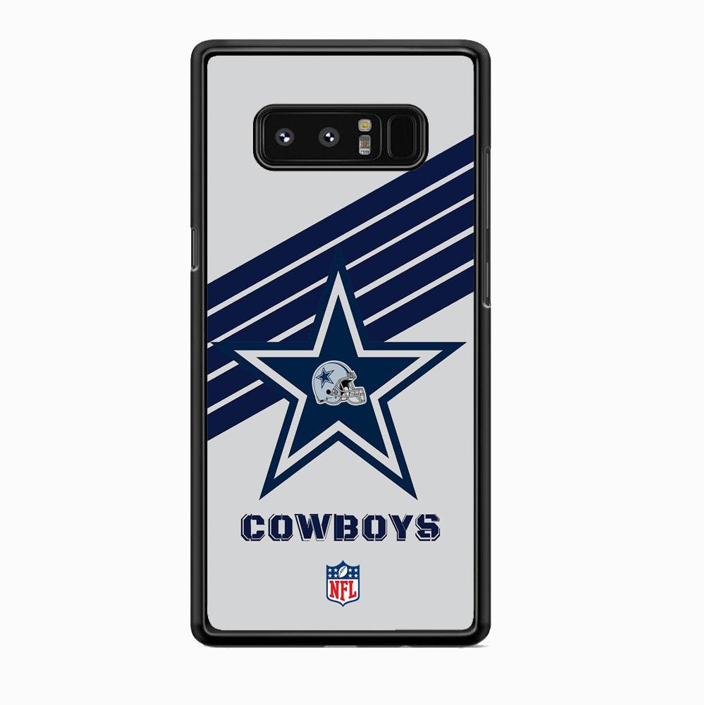 NFL Dallas Cowboys Prime Star Samsung Galaxy Note 8 Case-Rubber Black (2D Case)-Oxvistore