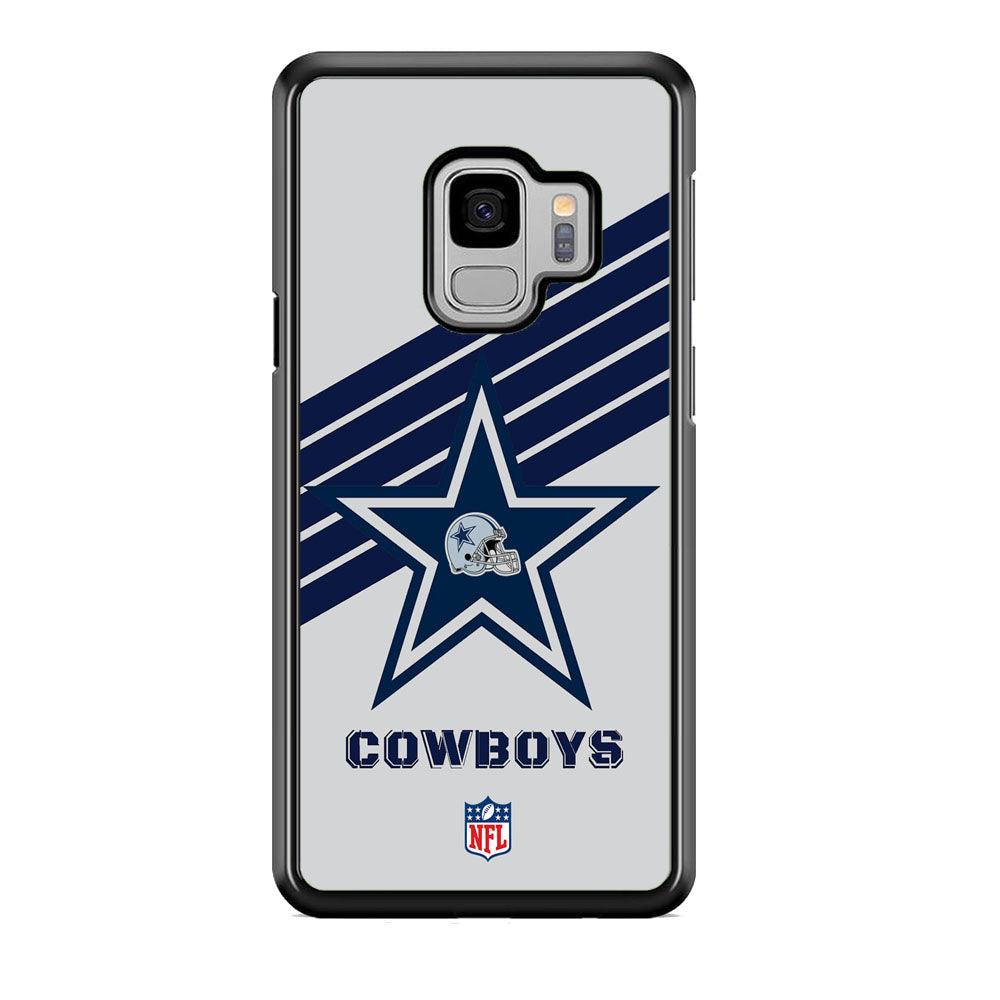 NFL Dallas Cowboys Prime Star Samsung Galaxy S9 Case-Rubber White (2D Case)-Oxvistore