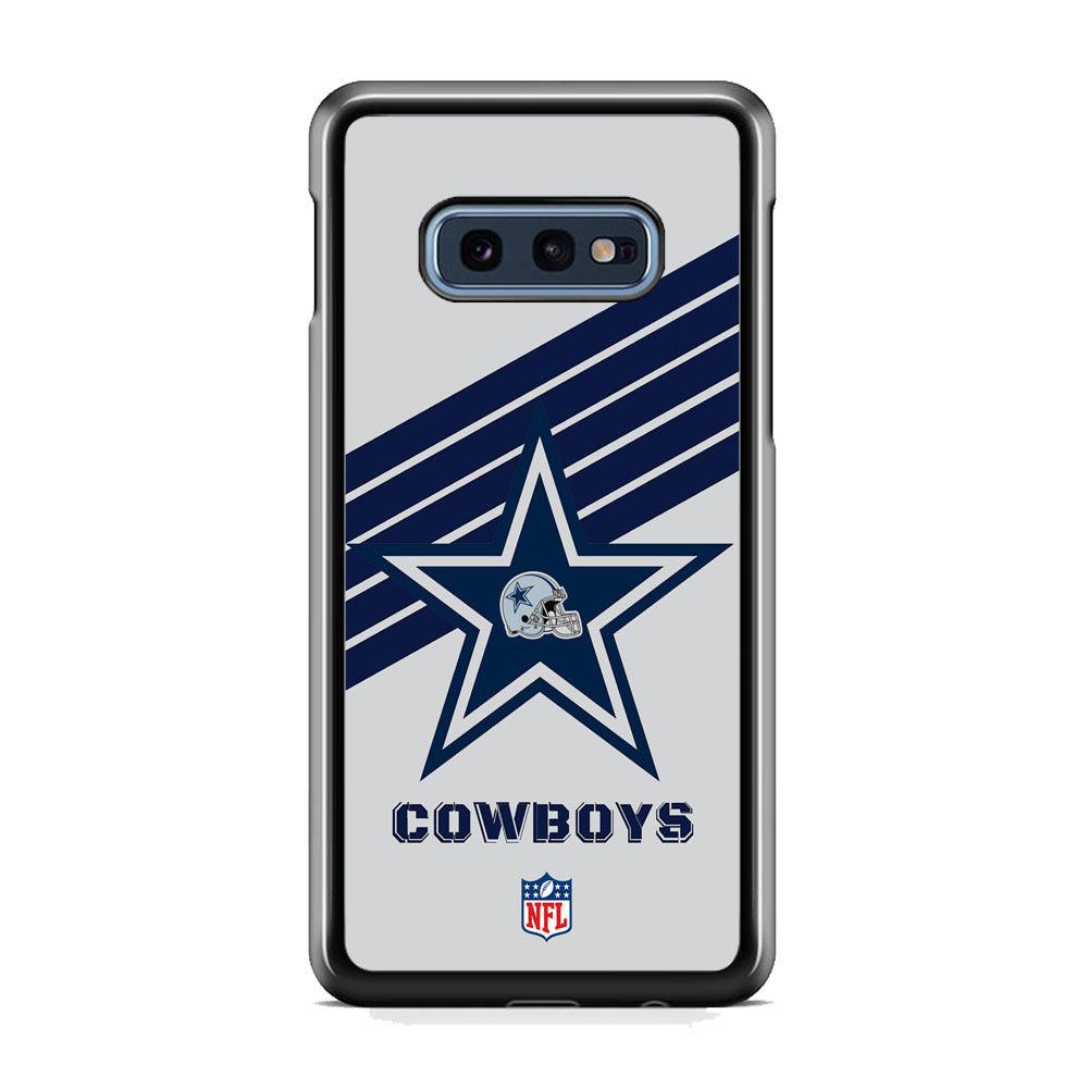 NFL Dallas Cowboys Prime Star Samsung Galaxy S10E Case-Rubber Black (2D Case)-Oxvistore