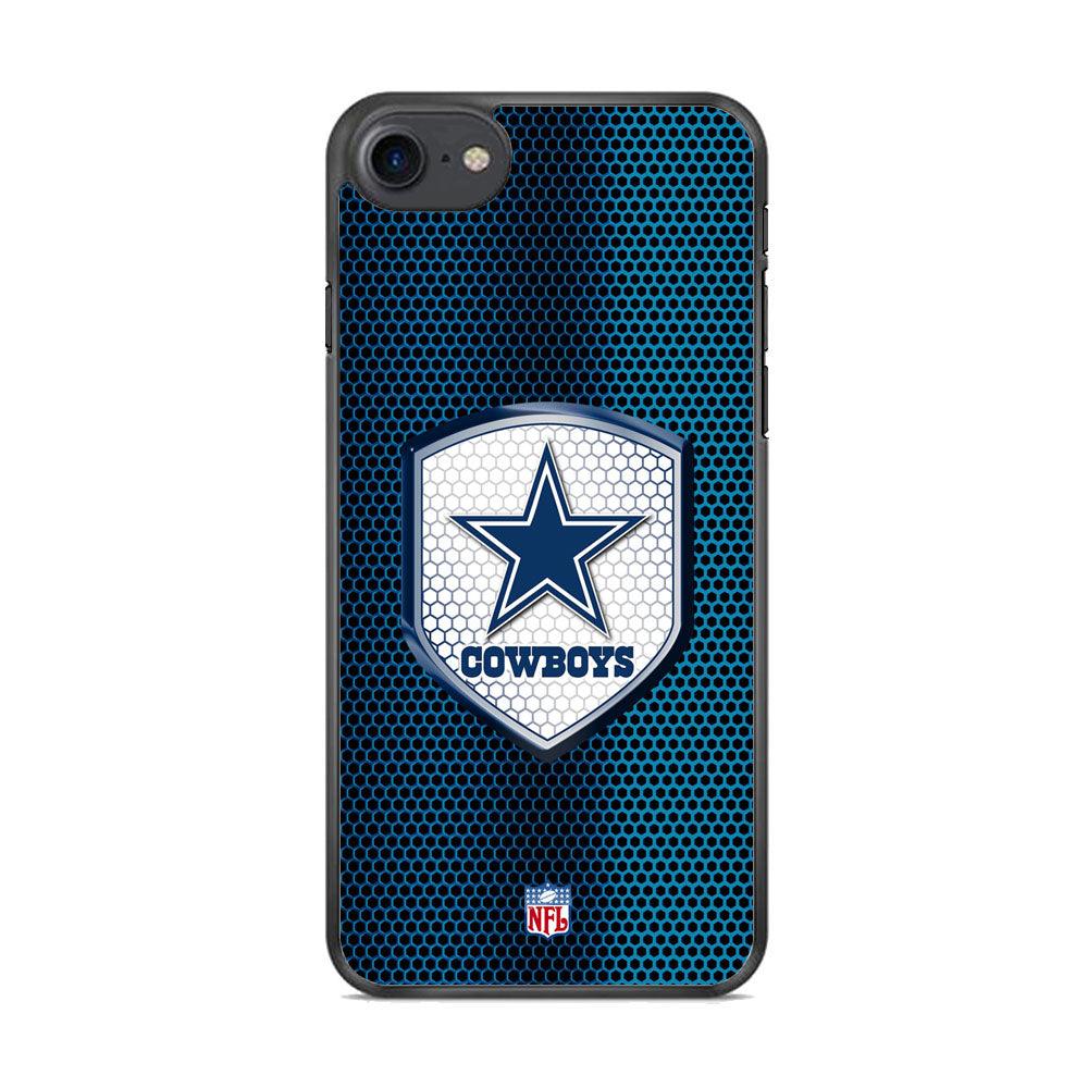 NFL Dallas Cowboys Shield Reflector iPhone 7 Case-Rubber Black (2D Case)-Oxvistore