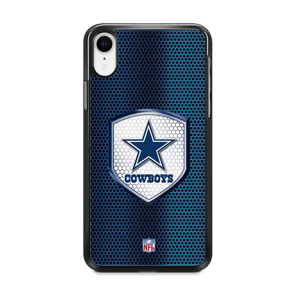 NFL Dallas Cowboys Shield Reflector iPhone XR Case-Rubber White (2D Case)-Oxvistore