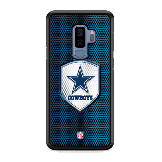 NFL Dallas Cowboys Shield Reflector Samsung Galaxy S9 Plus Case-Rubber Black (2D Case)-Oxvistore