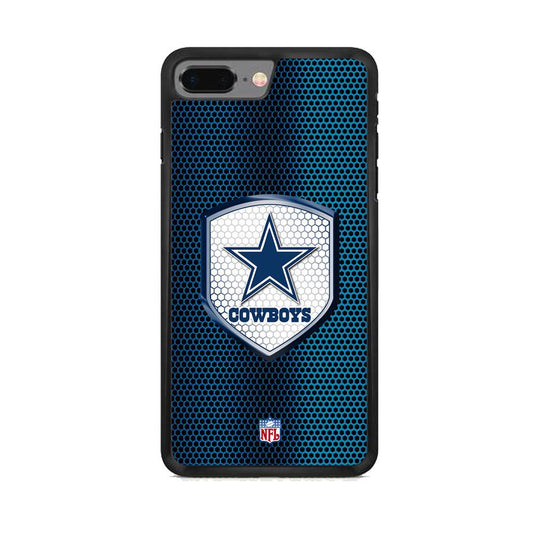 NFL Dallas Cowboys Shield Reflector iPhone 8 Plus Case-Rubber White (2D Case)-Oxvistore
