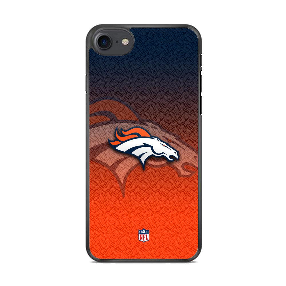 NFL Denver Broncos The Gradation Wall iPhone 8 Case-Rubber Black (2D Case)-Oxvistore
