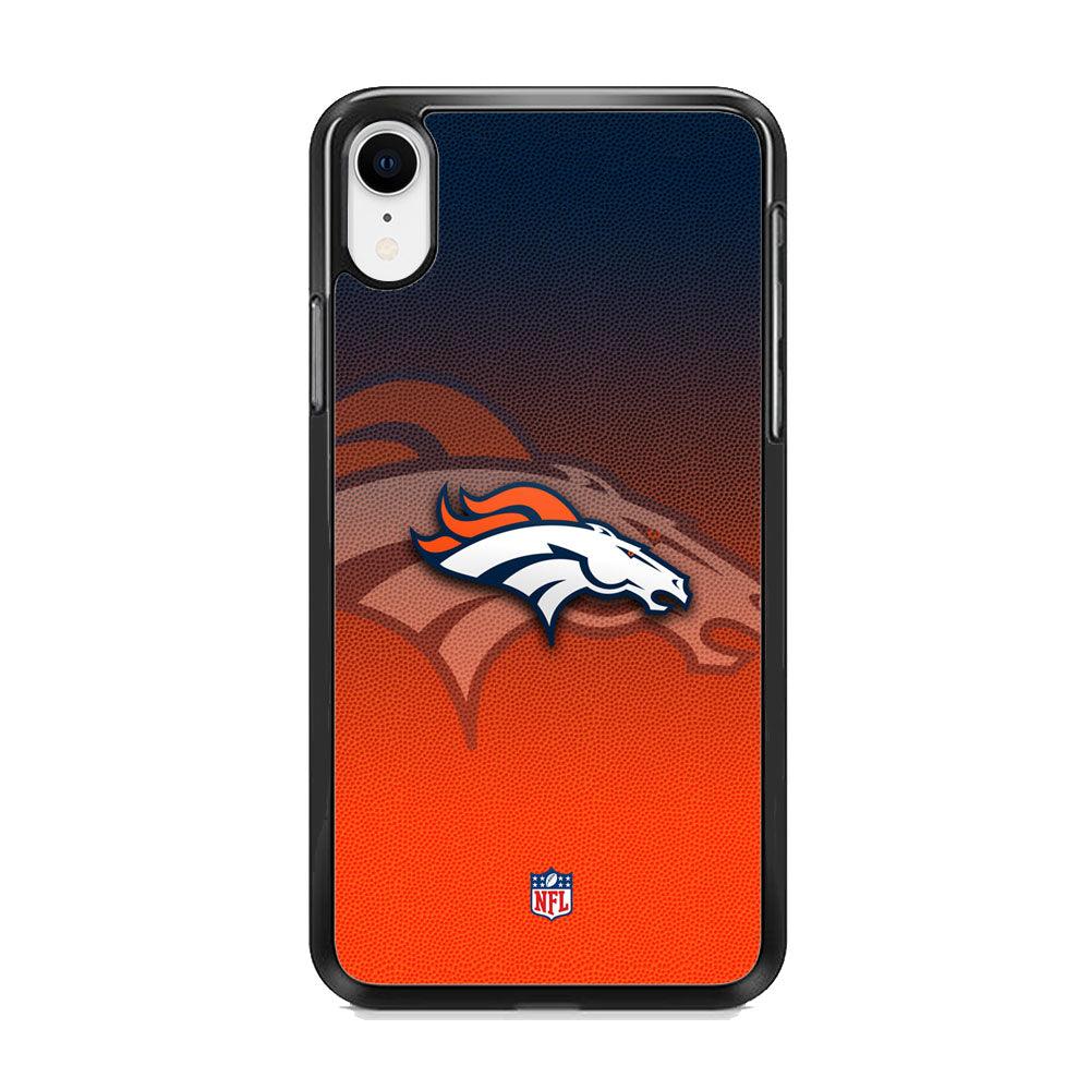 NFL Denver Broncos The Gradation Wall iPhone XR Case-Rubber Black (2D Case)-Oxvistore