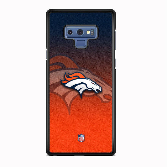 NFL Denver Broncos The Gradation Wall Samsung Galaxy Note 9 Case-Rubber Black (2D Case)-Oxvistore
