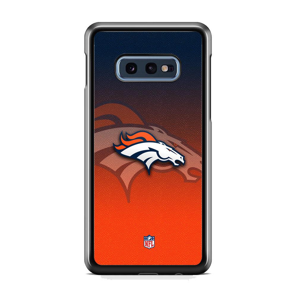 NFL Denver Broncos The Gradation Wall Samsung Galaxy S10E Case-Rubber Black (2D Case)-Oxvistore