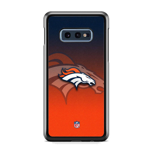 NFL Denver Broncos The Gradation Wall Samsung Galaxy S10E Case-Rubber Black (2D Case)-Oxvistore