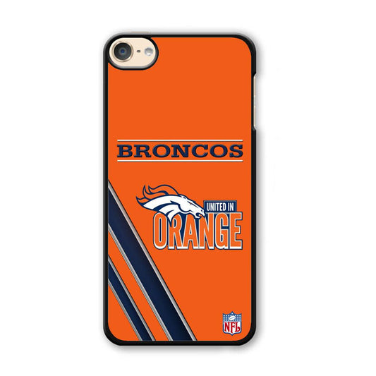 NFL Denver Broncos United in Orange iPod Touch 6 Case-Plastic White (2D Case)-Oxvistore