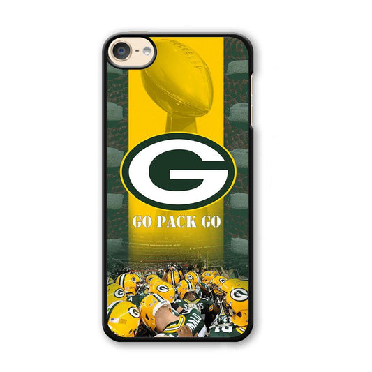 NFL Green Bay Packers Go Pack iPod Touch 6 Case-Plastic White (2D Case)-Oxvistore