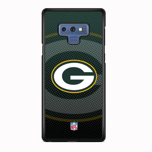 NFL Green Bay Packers Pattern of Banner Samsung Galaxy Note 9 Case-Rubber Black (2D Case)-Oxvistore