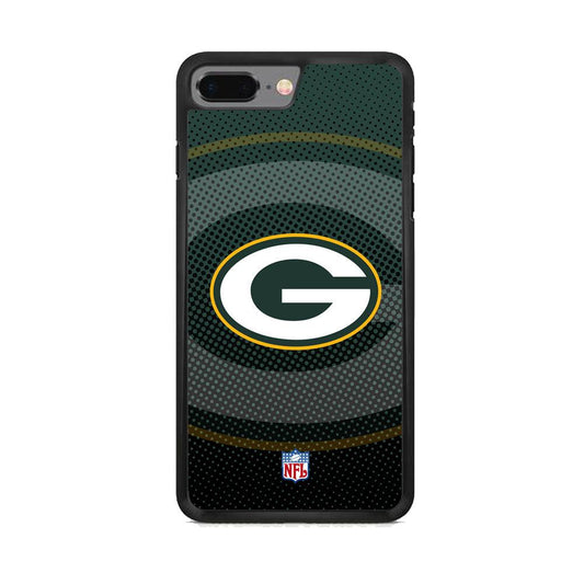 NFL Green Bay Packers Pattern of Banner iPhone 8 Plus Case-Rubber Black (2D Case)-Oxvistore