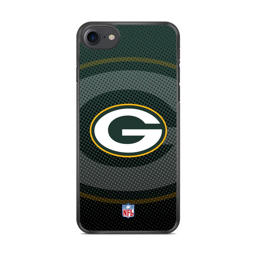 NFL Green Bay Packers Pattern of Banner iPhone 8 Case-Rubber White (2D Case)-Oxvistore