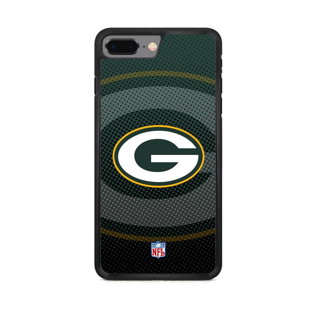 NFL Green Bay Packers Pattern of Banner iPhone 7 Plus Case-Rubber Black (2D Case)-Oxvistore