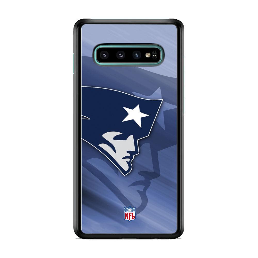 NFL New England Patriots Asterisk Ahead Samsung Galaxy S10 Case-Rubber Black (2D Case)-Oxvistore