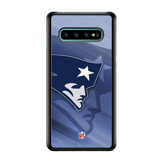 NFL New England Patriots Asterisk Ahead Samsung Galaxy S10 Case-Rubber Black (2D Case)-Oxvistore