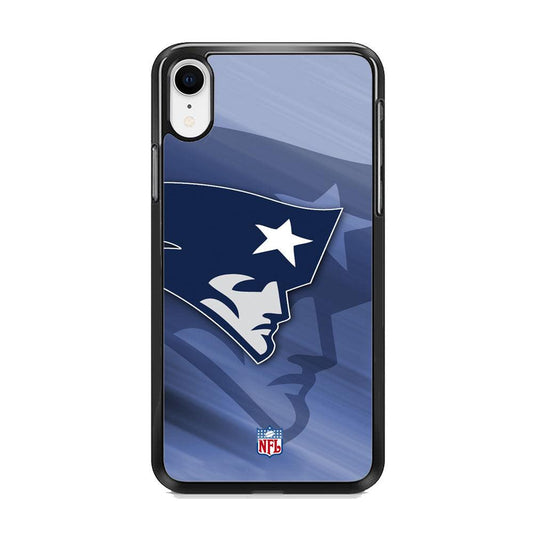 NFL New England Patriots Asterisk Ahead iPhone XR Case-Rubber Black (2D Case)-Oxvistore