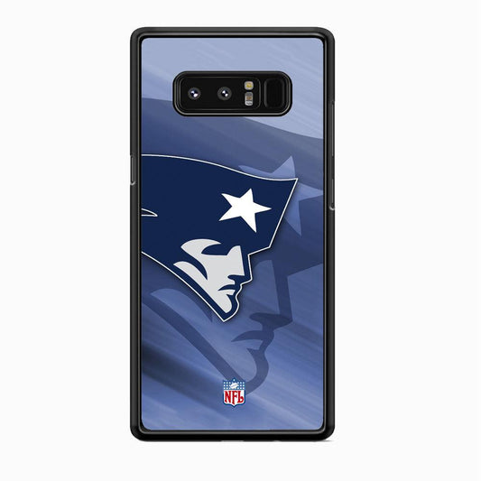 NFL New England Patriots Asterisk Ahead Samsung Galaxy Note 8 Case-Rubber Black (2D Case)-Oxvistore