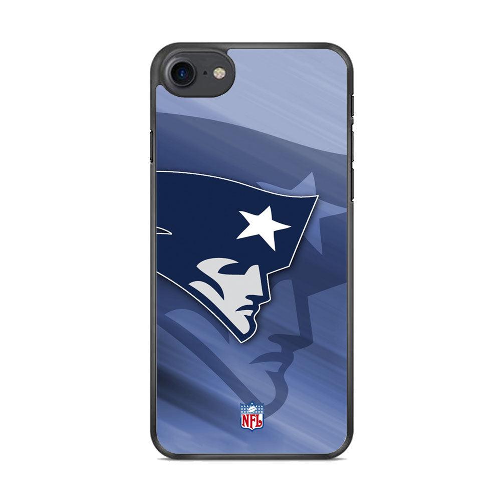 NFL New England Patriots Asterisk Ahead iPhone 8 Case-Rubber Black (2D Case)-Oxvistore