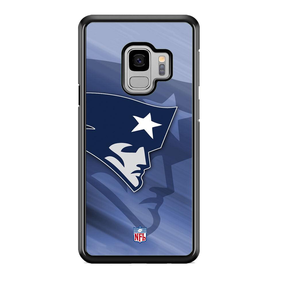 NFL New England Patriots Asterisk Ahead Samsung Galaxy S9 Case-Rubber White (2D Case)-Oxvistore
