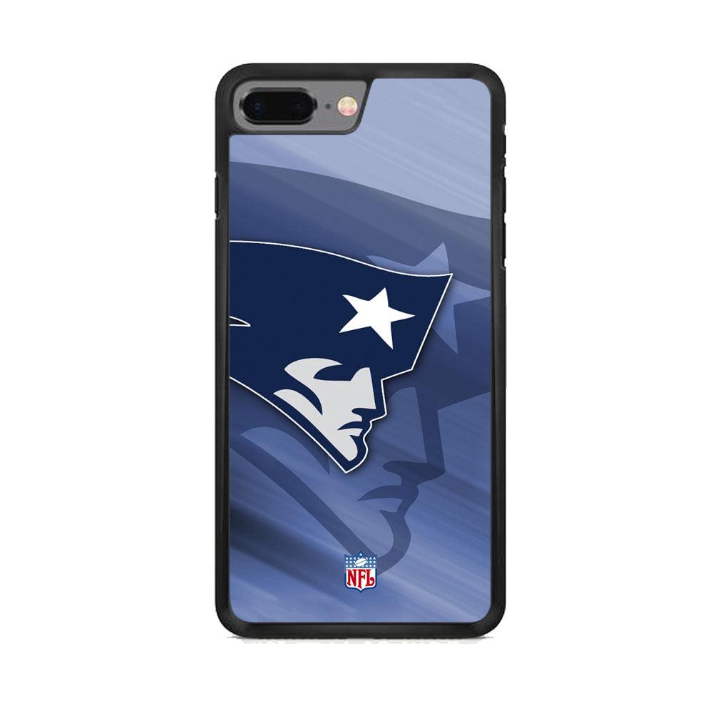 NFL New England Patriots Asterisk Ahead iPhone 8 Plus Case-Rubber Black (2D Case)-Oxvistore