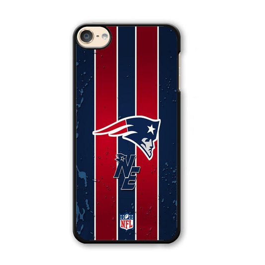 NFL New England Patriots Flag Line iPod Touch 6 Case-Plastic Black (2D Case)-Oxvistore