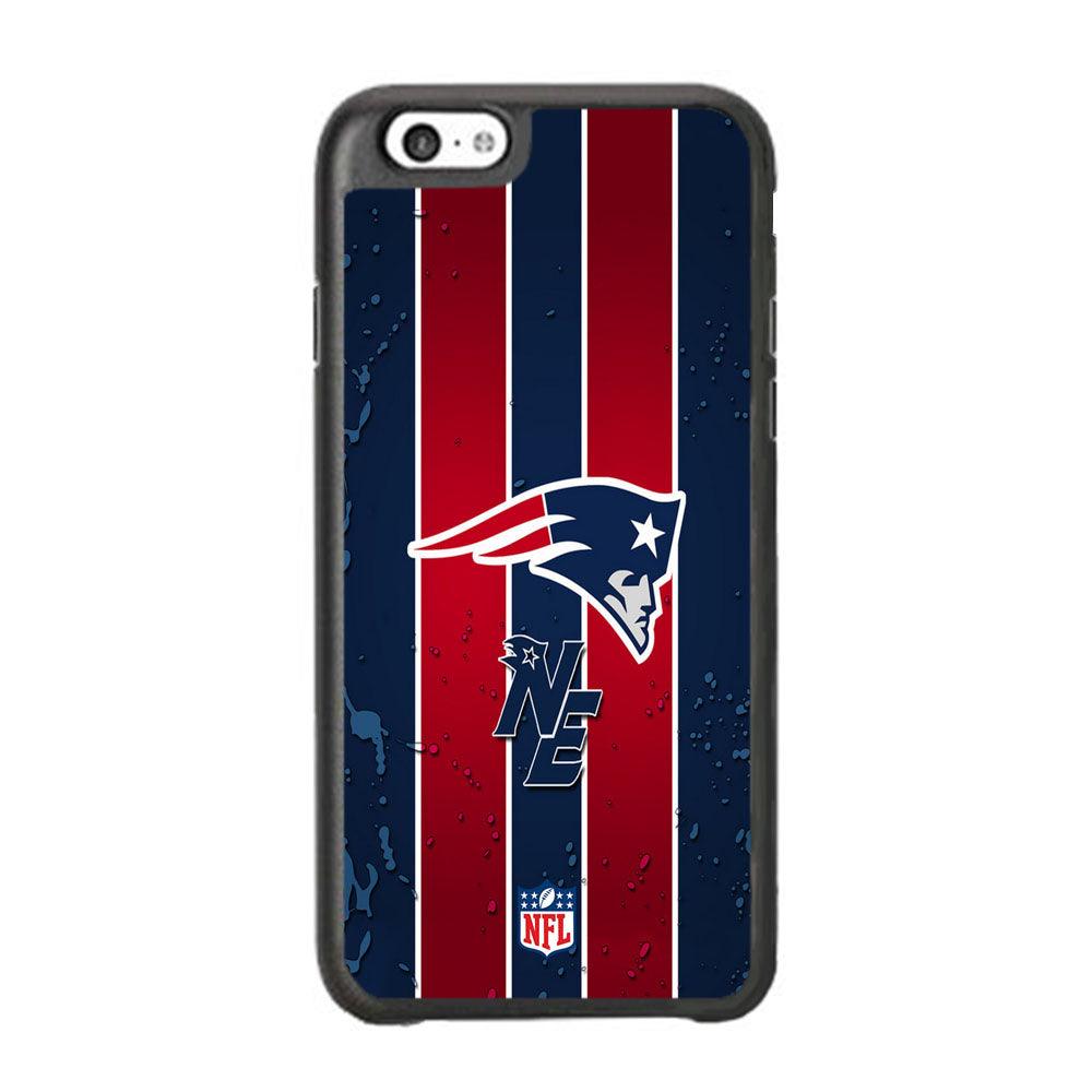 NFL New England Patriots Flag Line iPhone 6 Plus | 6s Plus Case-Rubber Black (2D Case)-Oxvistore