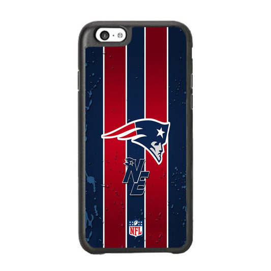 NFL New England Patriots Flag Line iPhone 6 Plus | 6s Plus Case-Rubber Black (2D Case)-Oxvistore