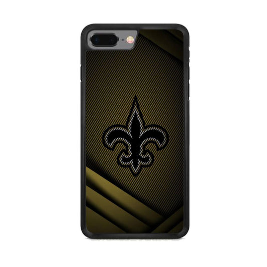 NFL New Orleans Saints Gold in The Dark iPhone 8 Plus Case-Rubber Black (2D Case)-Oxvistore