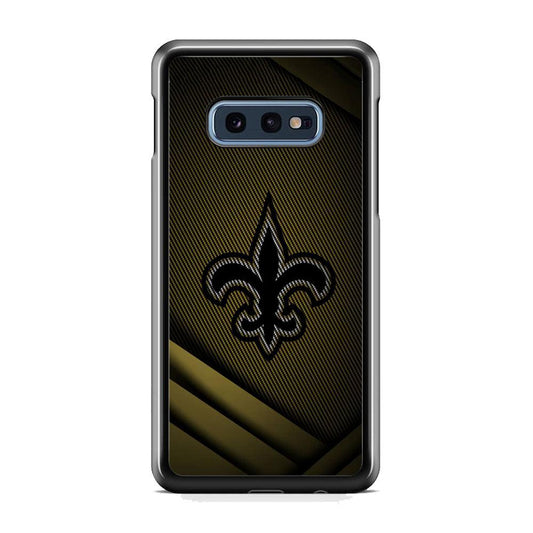 NFL New Orleans Saints Gold in The Dark Samsung Galaxy S10E Case-Rubber White (2D Case)-Oxvistore