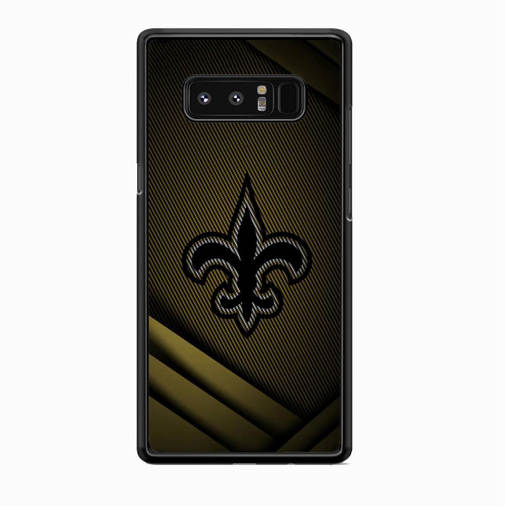 NFL New Orleans Saints Gold in The Dark Samsung Galaxy Note 8 Case-Rubber Black (2D Case)-Oxvistore