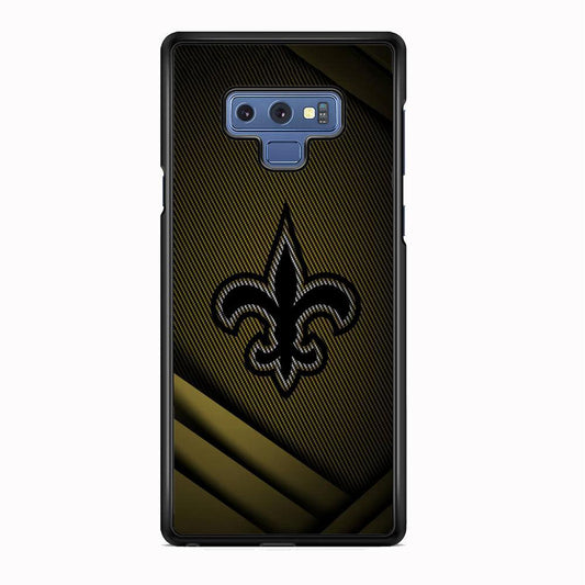 NFL New Orleans Saints Gold in The Dark Samsung Galaxy Note 9 Case-Rubber Black (2D Case)-Oxvistore