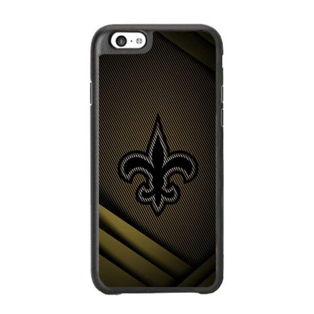 NFL New Orleans Saints Gold in The Dark iPhone 6 Plus | 6s Plus Case-Rubber Black (2D Case)-Oxvistore