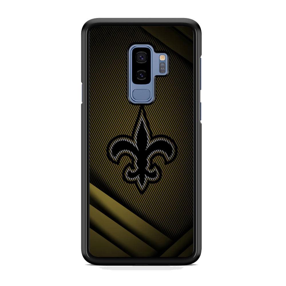 NFL New Orleans Saints Gold in The Dark Samsung Galaxy S9 Plus Case-Rubber White (2D Case)-Oxvistore