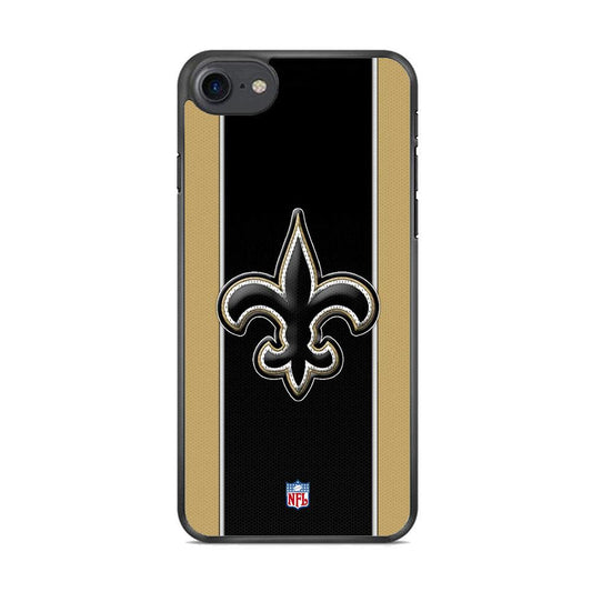 NFL New Orleans Saints Straight iPhone 8 Case-Rubber Black (2D Case)-Oxvistore