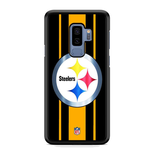 NFL Pittsburgh Steelers Platinum Samsung Galaxy S9 Plus Case-Rubber Black (2D Case)-Oxvistore