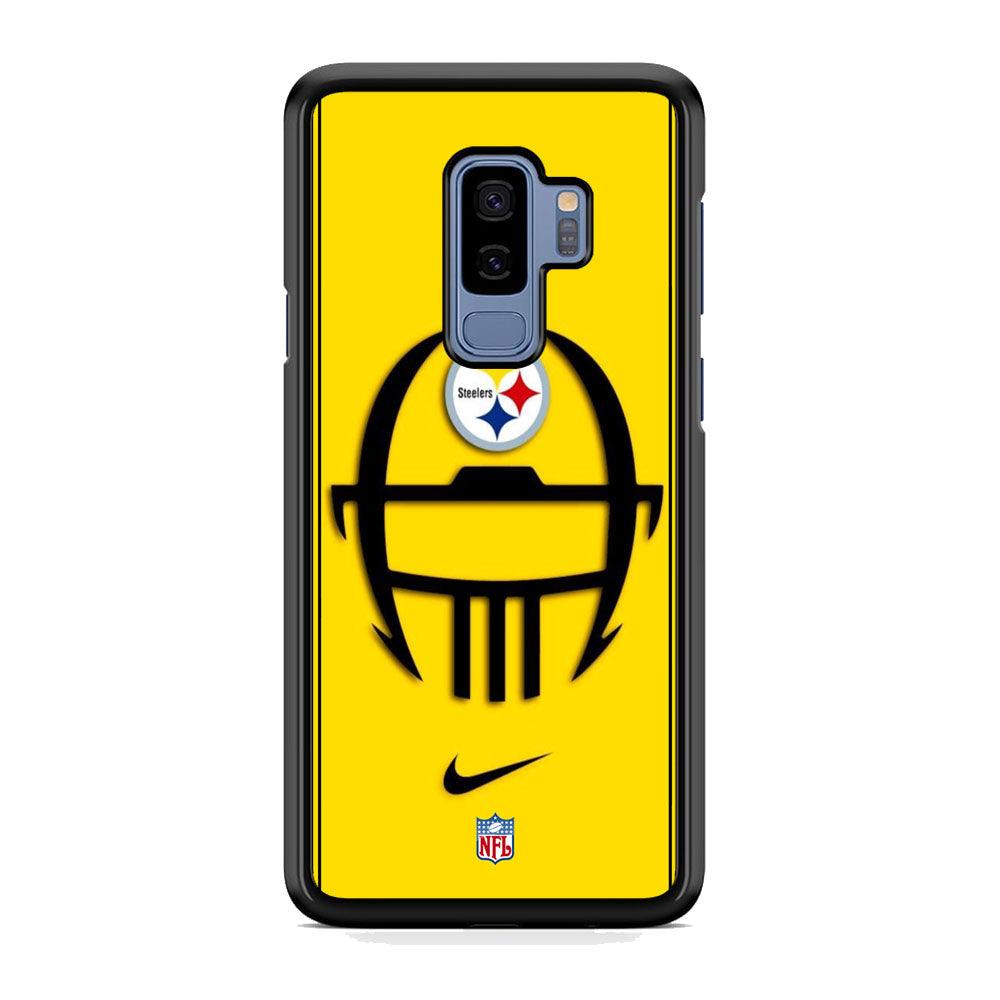 NFL Pittsburgh Steelers Ring of Face Samsung Galaxy S9 Plus Case-Rubber Black (2D Case)-Oxvistore