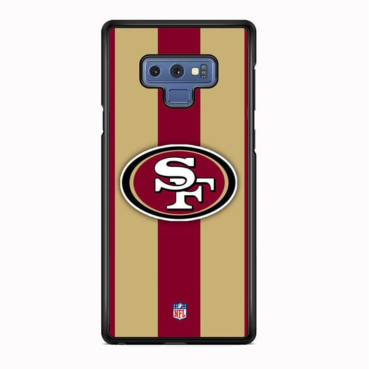 NFL San Francisco 49ers Dash in Maroon Samsung Galaxy Note 9 Case-Rubber Black (2D Case)-Oxvistore