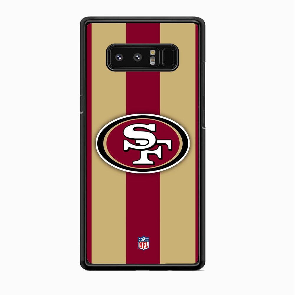 NFL San Francisco 49ers Dash in Maroon Samsung Galaxy Note 8 Case-Rubber Black (2D Case)-Oxvistore