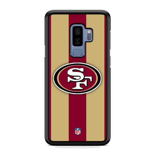 NFL San Francisco 49ers Dash in Maroon Samsung Galaxy S9 Plus Case-Rubber Black (2D Case)-Oxvistore