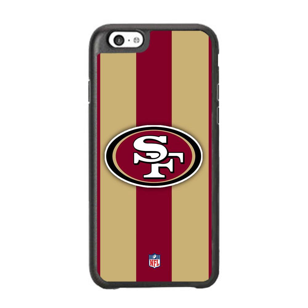 NFL San Francisco 49ers Dash in Maroon iPhone 6 Plus | 6s Plus Case-Rubber Black (2D Case)-Oxvistore
