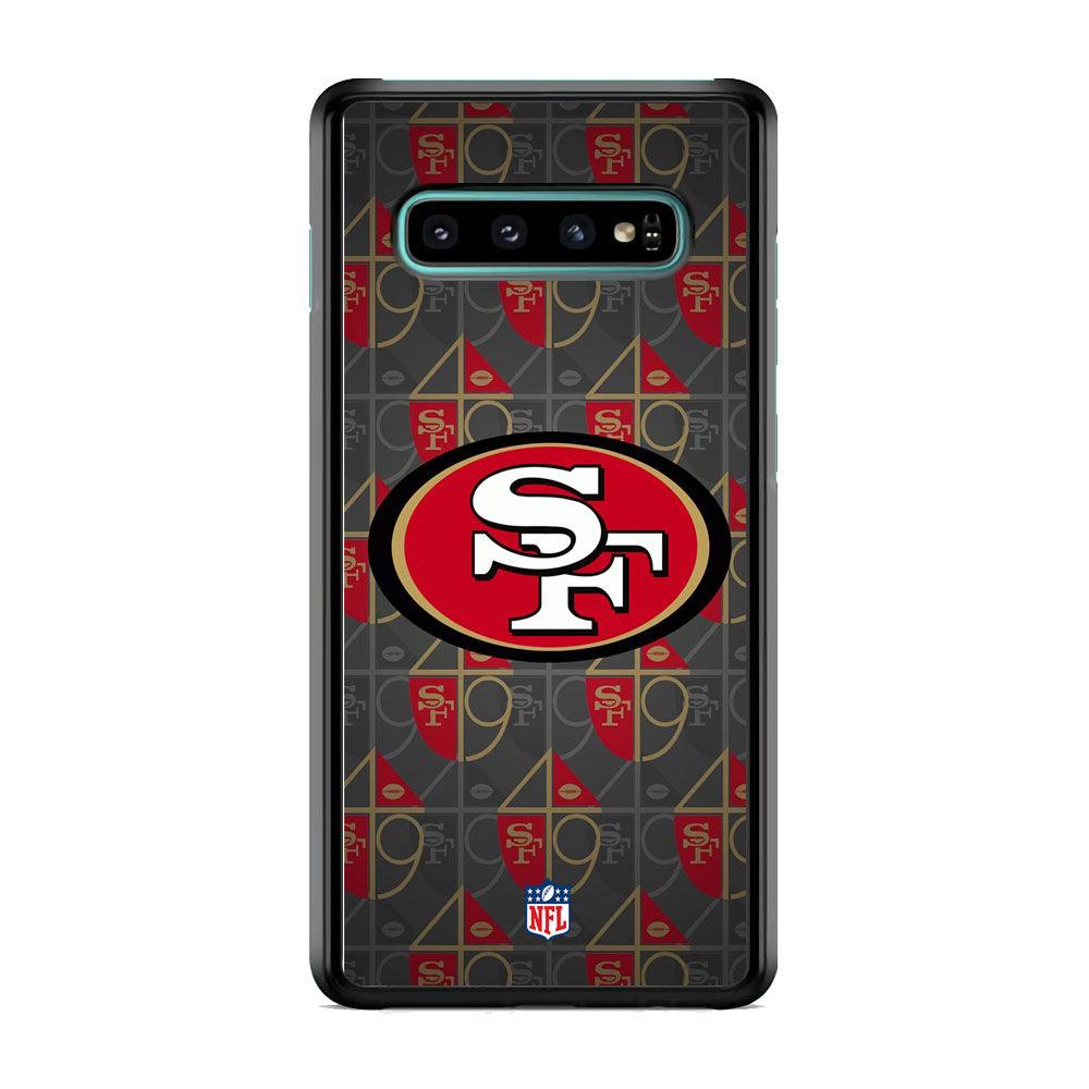NFL San Francisco 49ers Pattern of Number Samsung Galaxy S10 Plus Case-3D Case-Oxvistore