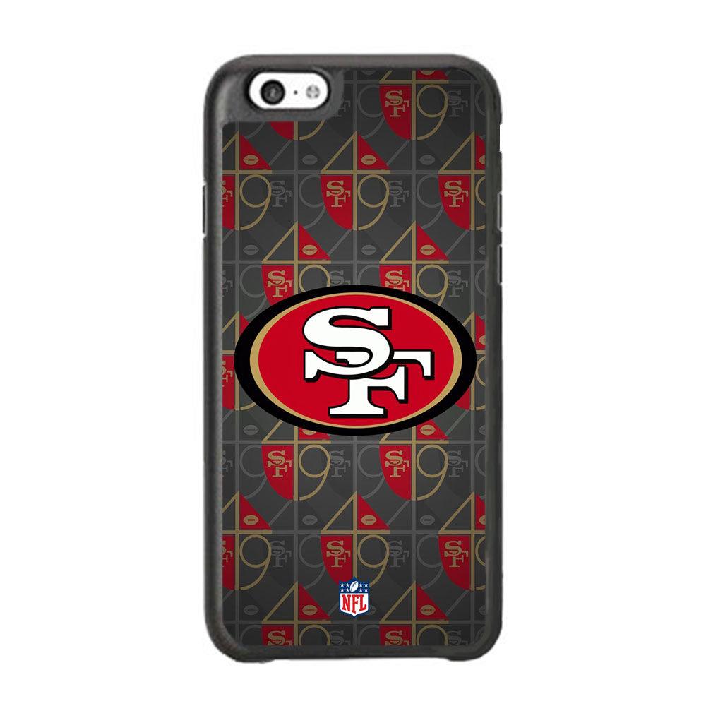 NFL San Francisco 49ers Pattern of Number iPhone 6 Plus | 6s Plus Case-Rubber Black (2D Case)-Oxvistore