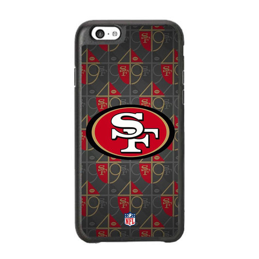 NFL San Francisco 49ers Pattern of Number iPhone 6 Plus | 6s Plus Case-Rubber Black (2D Case)-Oxvistore