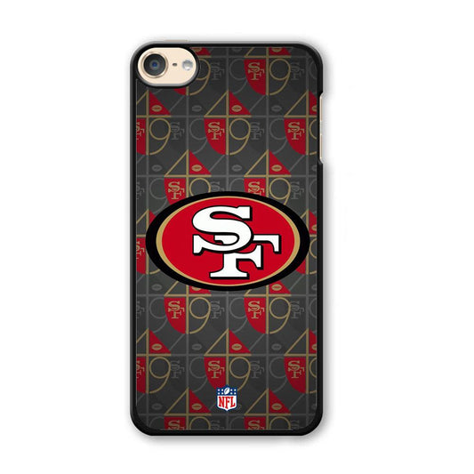 NFL San Francisco 49ers Pattern of Number iPod Touch 6 Case-Plastic Black (2D Case)-Oxvistore