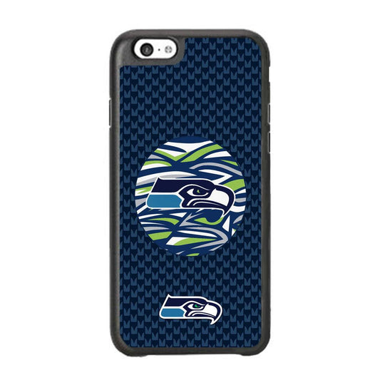 NFL Seattle Seahawks Pattern Banner iPhone 6 Plus | 6s Plus Case-Rubber Black (2D Case)-Oxvistore