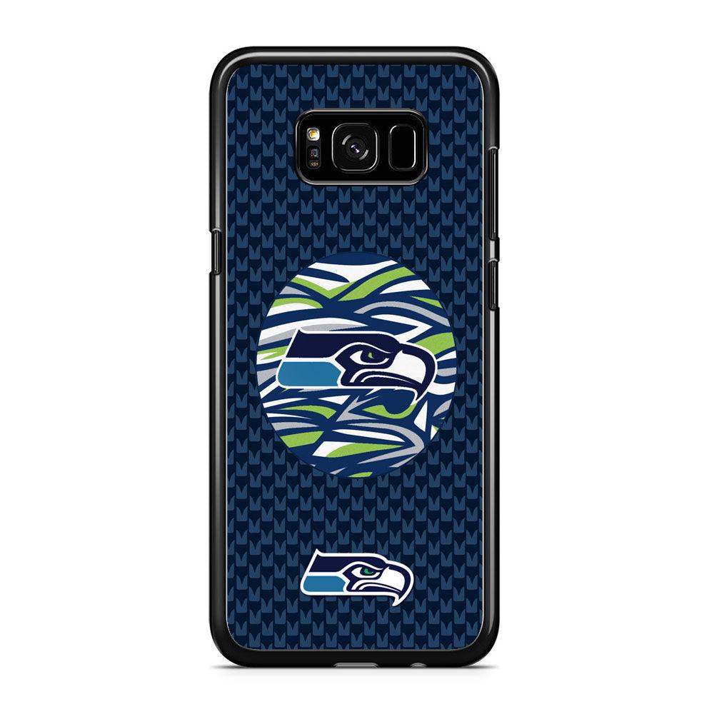 NFL Seattle Seahawks Pattern Banner iPhone 8 Plus Case-Rubber Black (2D Case)-Oxvistore
