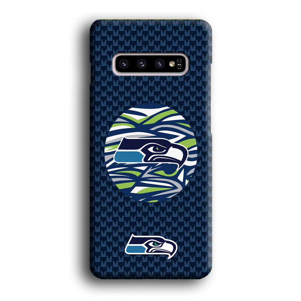 NFL Seattle Seahawks Pattern Banner Samsung Galaxy S10 Case-Oxvistore